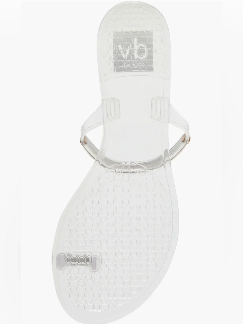 DV by Dolce Vita Clear Jelly Toe-Ring Sandals with Gold Accents